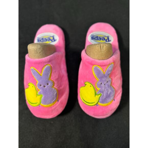 Girls Pink Peeps House Slippers, Size 13-1 - Picture 1 of 6
